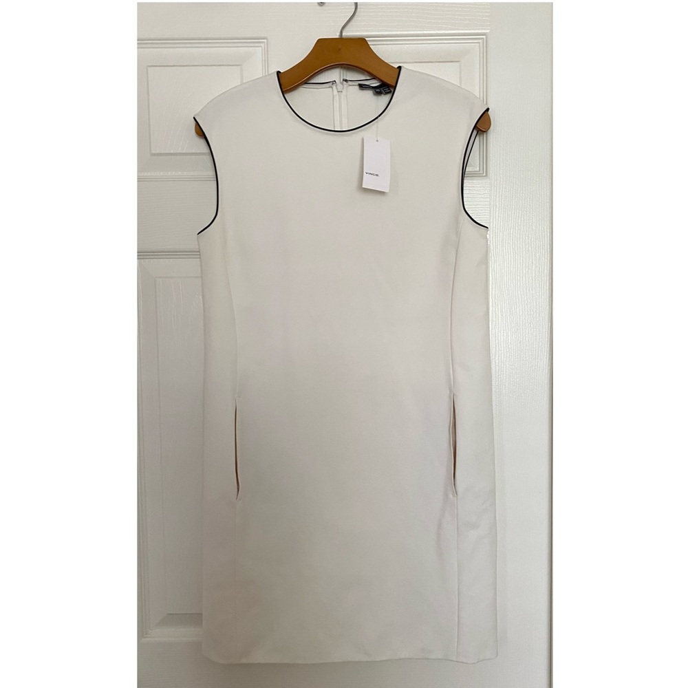 Vince Leather Piped Shift Dress Size XS